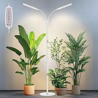Plant Grow Light, Full Spectrum Plant Light for Indoor Plants, Height Adjustable Halo Grow Lamp with 3 Color Modes, 10 Dimmable Brightness, Low Safe Voltage, Idea for Mini Small Plant