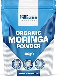 Organic Moringa Oleifera Leaf Powder [ Premium Quality ] 100g 100% Raw and Pure Leaves Picked from The Moringa Oleifera Plant Pure Source Nutrition