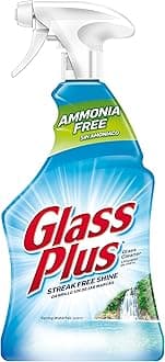 Glass Plus Glass Cleaner, 32 fl oz Bottle, Multi-Surface Glass Cleaner