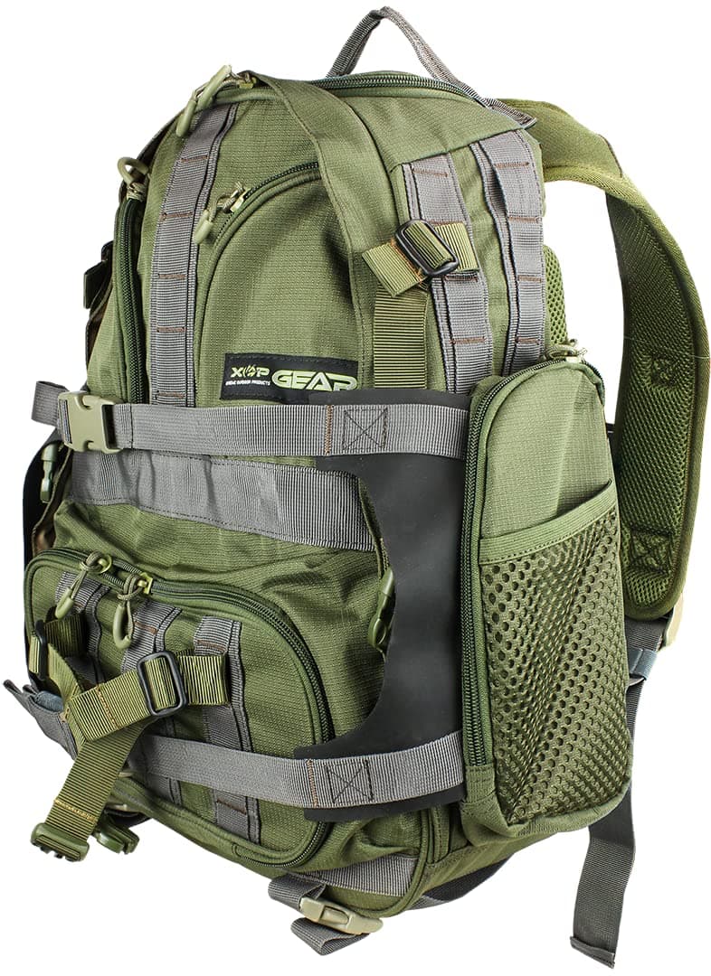 XOP-XTREME OUTDOOR PRODUCTS Striker Evolution Hunting Backpack, Waterproof Hunting Pack, Durable Large Capacity Hunting Day Pack for Rifle Bow Gun (Realtree Edge) XOP Green, XOG-1701-EV