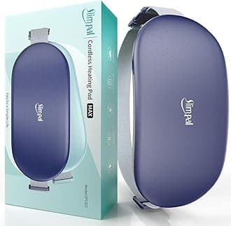 SlimpalHeating Pad for Period Cramps&Back Pain, Plus-Sized Electric Heating Pad, Portable Menstrual Heat Belt Pain Relief, 3 Timer Auto Off Setting, FSA HSA Eligible Gift for Girls Women Wife, Navy