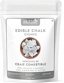 AEJESOP Natural Edible Clay Chunks, Edible Clay - No Additives, No Impurities, Crunchy Chalk Chunks - 7oz (200gm)