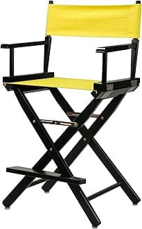Director's Chair ,Black Frame/Yellow Canvas,24" - Counter Height