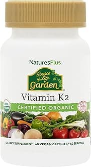 Natures Plus Source of Life Garden Vitamin K2 (60 Vegetarian Capsules, 104668)