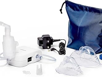 C803 Compressor Nebuliser, for Adults & Kids Silent Small Compact Home Machine, Breathe Easy Respiratory Treatment Asthma Cold Cough Allergy Relief, 5 Years Guarantee