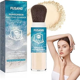 Mineral Powder Sunscreen for Face,Sunscreen Powder SPF 50 PA++++,Long Lasting Oil Control Scalp Sunscreen Powder,Breathable Brush On Sunscreen Powder for All Skin