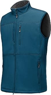 33,000ftMens Softshell Gilet Activewear Vests Windproof Fleece Lined Outerwear Zipped Pockets Sleeveless Softshell Jacket for Leisure, Golf, Travelling