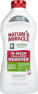 Nature's Miracle Laundry Boost In-Wash Stain and Odor Remover, 32 Oz, Laundry Stain and Odor Removing Additive For All Machines