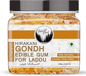 FOREST FOUND GOND GONDH FOR LADOO LADDU LADDOO MAKING (EDIBLE GUM/ACACIA GUM/KIKAR/GUM ARABIC) HIRAKANI | AUTHENTIC,FRESH,DIRECT FROM FOREST (NOT CULTIVATED) 250 GRAM
