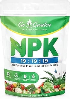Go Garden Npk 19 19 19 for All Plants Growth Plant Food for Plants and Gardening Purpose 950 Grams Pack, Powder
