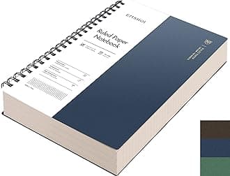 A4 Spiral Notebook College Ruled Lined Journal, 11.2" X 8.27", 300 Pages/150 Sheets, 100gsm Thick Paper, Waterproof Softcover, Twin-Wire Binding, for School Work Business Writing-Blue