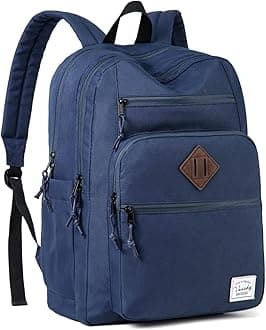 School Backpack for Men, Unisex Large Bookbag Schoolbag Casual Daypack for High School/College/Teens/Travel/Work Blue