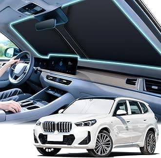 SINGARO Universal 300T Car Windshield Sun Shade, Foldable Reflective for Windshield & Window Shades with Overlapping Design, Car Interior Accessories (64.5" L x 33" W)