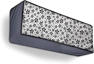 Split Ac Cover Indoor Unit for 1 Ton Capacity AC, All Weather Cover/Attractive Digital Prints/Dustproof/Water Resistant Split Ac Cover (Grey Black Flower.)