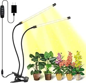bseah Grow Light Plant Lights for Indoor Plants, Full Spectrum Plant Grow Lamp, 10 Dimmable Levels, Auto ON & Off with 3/9/12H Timer