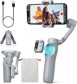iSteady X3 SE Gimbal Stabilizer for iPhone, Phone Stabilizer with Detachable Remote Control, Portable Foldable 3-Axis Phone Gimbal for Android & iPhone 16 15 Pro Max, Ideal for Travel Vlogging