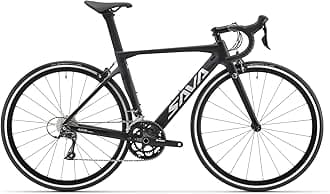 SAVADECK Carbon Road Bike for Beginners - Adult Racing Bicycle with Shimano SORA 18-Speed, Lightweight Carbon Fiber Frame & Fork, Double V-Brake