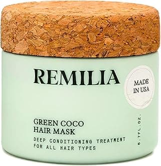 Green Coco Hair Mask with Coconut Oil, Avocado Oil, Castor Oil, Green Tea & Rice Protein, Salon-Inspired Care for Smoothness and Manageability - 200 ml - 6.7 fl oz