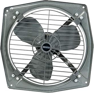 Usha Aeroclean 230 mm (9‑Inch) Exhaust Fan | Goodbye Oil & Dust Lacquer Coating | 100% Copper Motor | Scratch‑&‑Stain‑Resistant | Aerodynamically Balanced Blades | 2‑Year Warranty| Metallic Grey