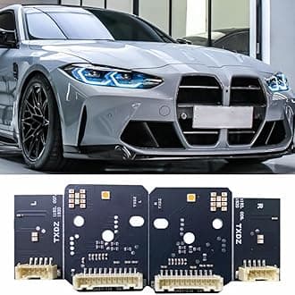 4pcs Angel Eye LED Boards Fit For 2021 2022 2023 BMW 4 Series G22 G26 G82 M4 G80 M3 Headlight Daytime Running Light, Golden Eye LED Headlight DRL Chips (Ice Blue, Laser Headlight)