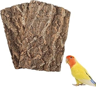 2 Pcs 22 x 14 Inches 100% Natural Cork Perch, Bird Cork Seat Boards, Birdcage Bark Decor Accessories, Natural Cork Bark Backdrop, Cork Bark Toy for Bird Budgie Parrot Cockatiel Hamster Guinea Pig Rat