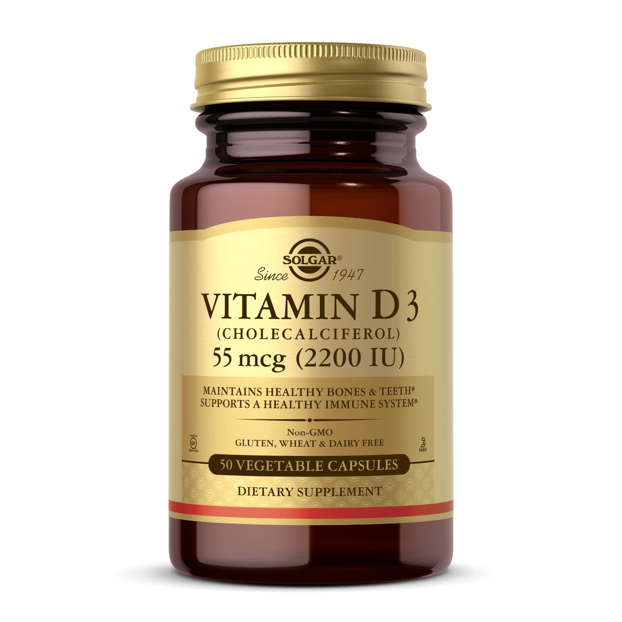 Vitamin D3 Vegetable Capsules, 50 Count