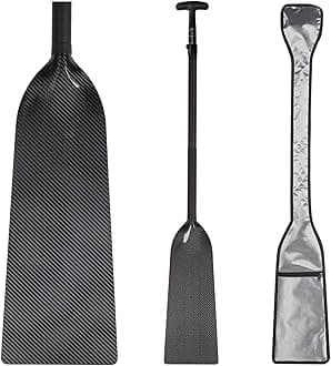 Dragon Boat Paddle Lightweight Full Carbon Fiber with Paddle Bag, 120/122/125CM (47/48/49 Inches) and Adjustable Dragon Boat Paddle115-130cm(), IDBF Approved