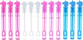 Henbrandt 12 x Unicorn Party Bubble Tubes with Wand Children's 4ml Bubbles Loot Bag Fillers Summer Games for Boys and Girls Kids Party Bags