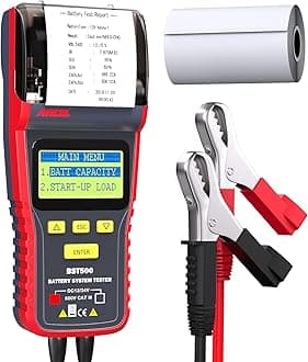 ANCEL BST500 Car Battery Tester with Printer, 12v 24v Automotive Battery Load Tester, Cranking Charging System Analyzer, 99.99% Accuracy for Car Motorcycles Truck SUV ATV RV and More