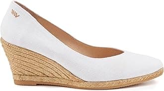 VISCATA Roses Espadrille Canvas Wedges Spain Handmade 2 ½” Heel Woman Wedge Pumps with Organic Cotton Canvas and 100% Natural Jute Midsole for All Occasions: Casual, Work, Party