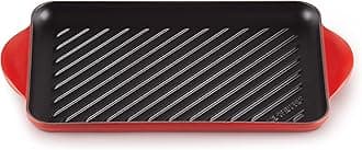 LE CREUSET20202320600460 Rectangular Enamelled Cast Iron Grill, 33 x 22 cm, Cherry