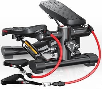 KeppiFitness Steppers for Exercise at Home, Stair Stepper for Home Gym with 350LB/400LB Capacity, Mini Stepper with Resistance Bands for Cardio Full Body Workout