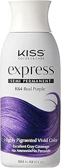 Express Semi-Permanent Hair Color – Vivid, Highly Pigmented Dye for Vibrant Hair, Gentle Formula, Gray Coverage, pH Balanced, 23 Intermixable Shades, All Hair Types (3.5 oz, Real Purple, 1 Count)