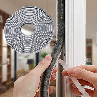 32.8 Ft Self Adhesive Seal Strip Weather Stripping Weatherstrip for Windows and Doors House Soundproofing,Windproof,Dustproof,Stronger Stickiness,0.35 Wide X 0.6 inch Thick.