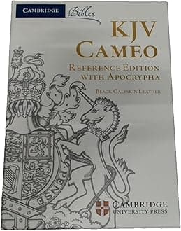 KJV Cameo Reference Bible with Apocrypha, Black Calfskin Leather, Red-letter Text, KJ455:XRA Black Calfskin Leather
