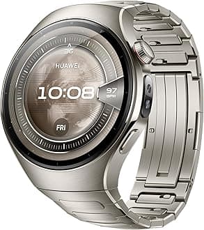 HUAWEI WATCH 5, 46mm Smartwatche, Multi-sensing X-TAP Technology, Fingertip Oxygen Saturation Measurement, Health at a Glance, eSIM, 6-Month Extended Warranty, Silver