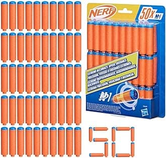 Nerf N Series N1 Darts for Blaster Toys for Kids, 50 Official N1 Foam Darts for Launchers