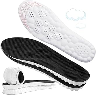 4D Cloud-Like Comfort Soles for Men - Soft Memory Foam Cushioning Insoles - Trim to Fit Steppers Insoles with Arch Support for Foot Pain Relief and Fatigue Reduction(US M 7.5-10.5)