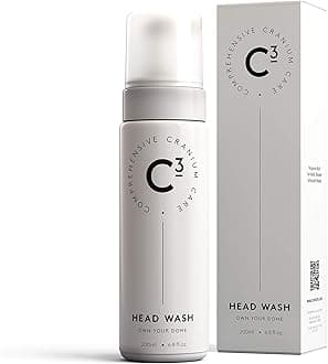 C3 Head Wash: Healing, Hydrating, Sulfate-free & Fragrance-free Foam Cleanser for Bald, Shaved, and Buzzed Heads; Gentle, Irritation-Free Face and Scalp Care for Men and Women