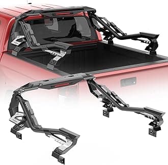 Truck Bed Roll Bar for Mid-Size & Full-Size Trucks, Cargo Chase Rack Sport Bar for Ford F-150, Ranger, for Chevy Silverado & GMC Serria 1500, Colorado & Canyon, for Toyota Tacoma, Frontier