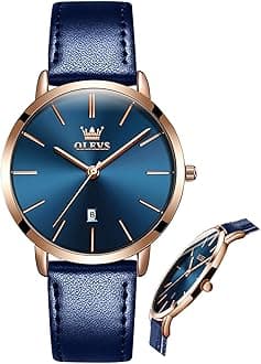 OLEVS Women's Watch, Automatic Watch, Mechanical Luxury Stainless Steel, Water Resistant, Luminous Date, Gold/Silver