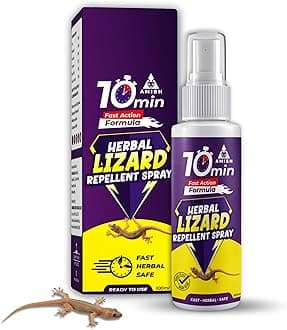 Amish Herbal Lizard Spray 100ml Pack Of 1 |10 Minutes Formula |Removes Entire Lizard colony|Powerful 100% Organic No Chemical Lizard Repellent Spray For home and kitchen