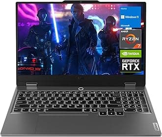 LOQ 15 15ARP9 RTX 4060 Gaming Laptop, 15.6" FHD 144Hz, AMD Ryzen 7 7435HS, NVIDIA RTX 4060, 32GB DDR5 RAM, 1TB SSD, Backlit KB, RJ-45, Bundle with PCO Laptop Cooler