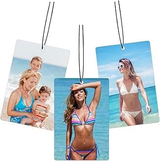 Custom Air Fresheners with Picture - 19 Kinds Scents,Personalized Double Sided Photo Air Freshener, Custom Air Freshener for Car Wardrobe Bathroom Hanging Ornaments,Rectangle