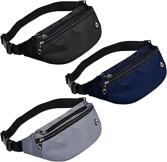 Fanny Packs for Men and Women, Waterproof Sports Waist Pack Bag for Travel Hiking Running Hands-free