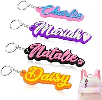 Personalized Name Tag for Backpack, Custom 3D Kids Name Keychain Tags, Personalized Back to School Supplies Gifts