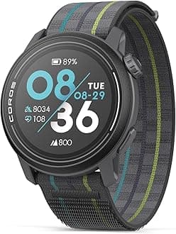 COROSCOROS PACE 3 Sport Watch GPS, Lightweight and Comfort, 17 Days Battery Life, Dual-Frequency GPS, Heart Rate and SpO2, Navigation, Sleep Track, Training Plan, Run, Bike, and Ski -Black Nylon