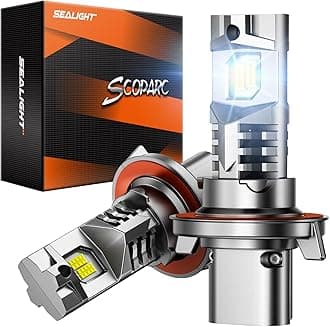 SEALIGHT 9008/H13 Fog Lamps 80,000LM for ATVs & Powersports, 2026 Version, 9×Brightness S7S Series Wireless H13 Fog Bulbs 1:1 Real Size 10 Years Lifespan- Pack of 2