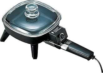 BrentwoodAppliances SK-45 Electric Skillet with Glass Lid (600W 6"), Black