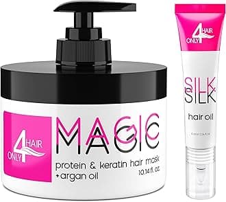 ONLY4HAIR Hair Repair Mask for Dry Damaged Hair Keratin Treatment Protein Argan Oil Deep Conditioning for Color Treated Hair Bleached Frizzy Split Ends Magic